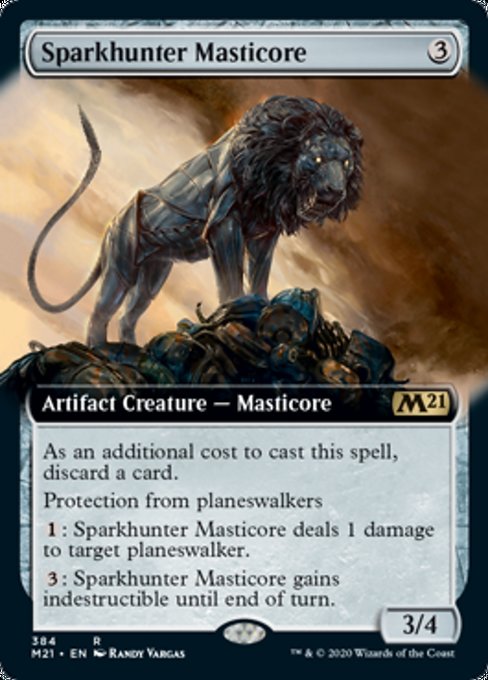 Sparkhunter Masticore (Extended Art) [Core Set 2021] | Enigma On Main