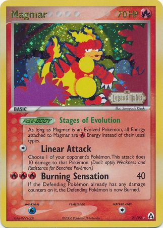 Magmar (21/92) (Stamped) [EX: Legend Maker] | Enigma On Main