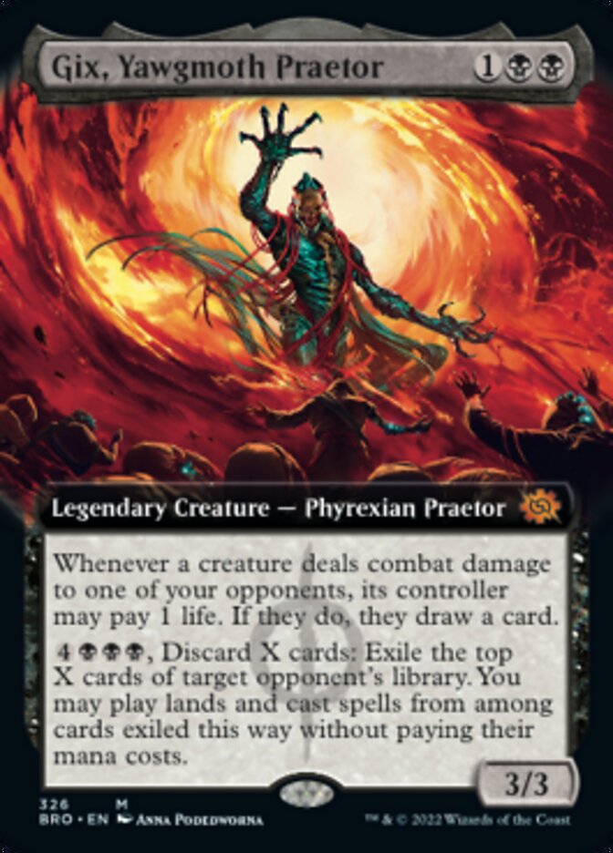 Gix, Yawgmoth Praetor (Extended Art) [The Brothers' War] | Enigma On Main