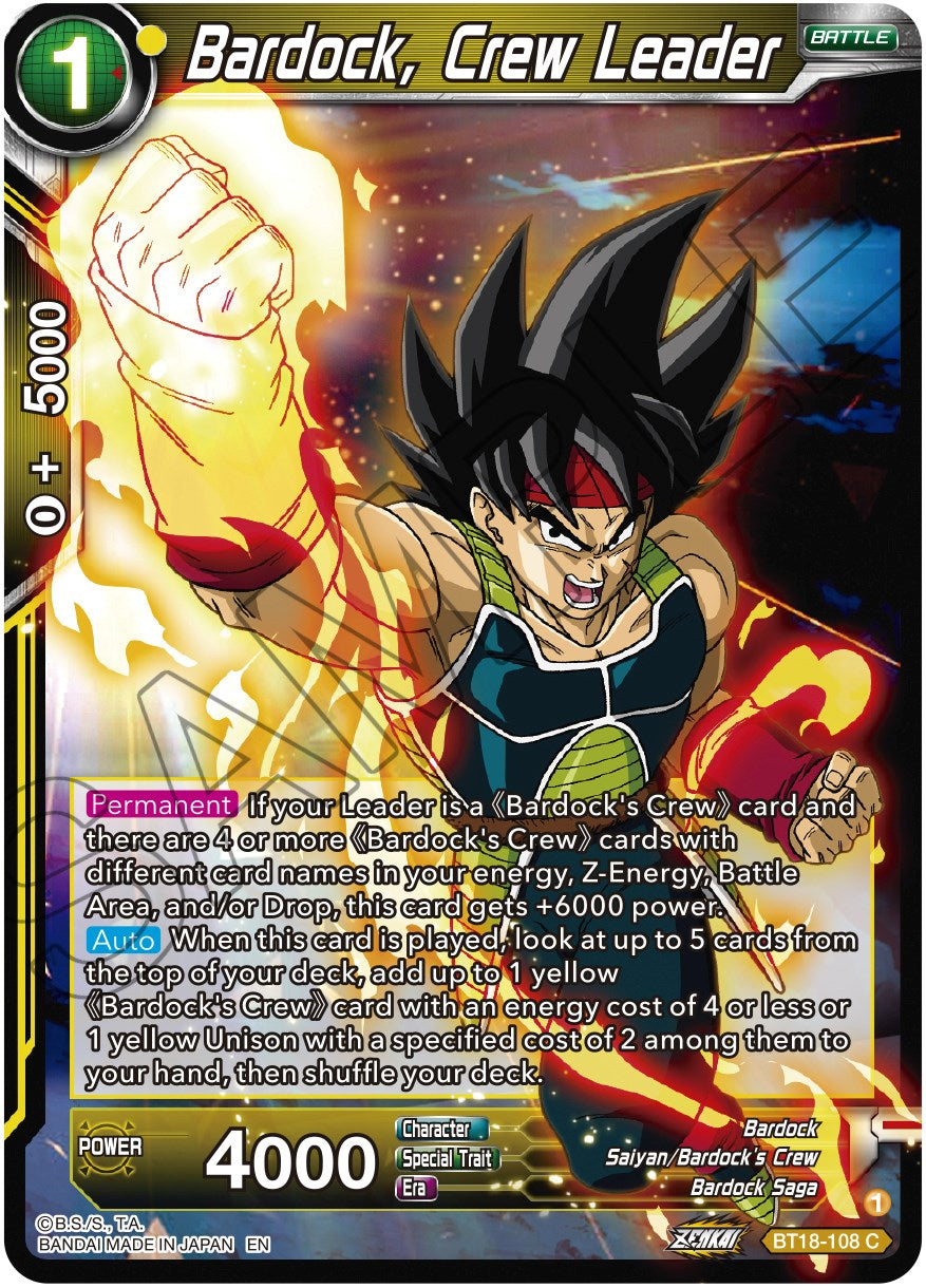 Bardock, Crew Leader (BT18-108) [Dawn of the Z-Legends] | Enigma On Main