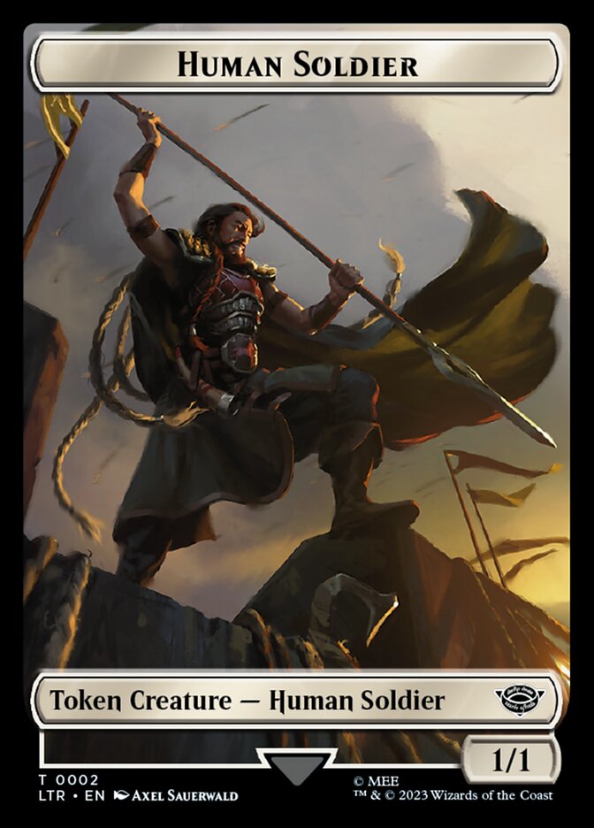Human Soldier Token (02) [The Lord of the Rings: Tales of Middle-Earth Tokens] | Enigma On Main