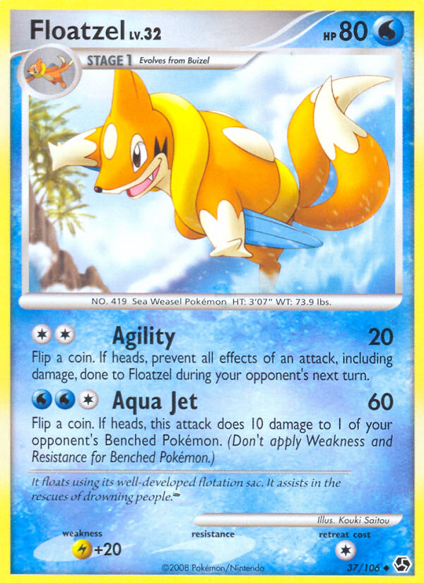 Floatzel (37/106) [Diamond & Pearl: Great Encounters] | Enigma On Main