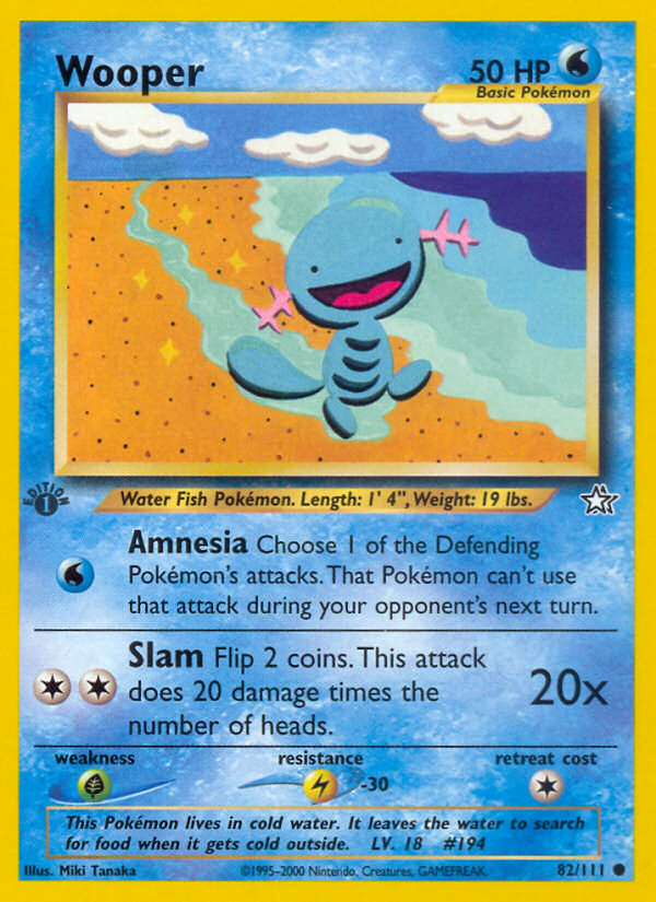 Wooper (82/111) [Neo Genesis 1st Edition] | Enigma On Main