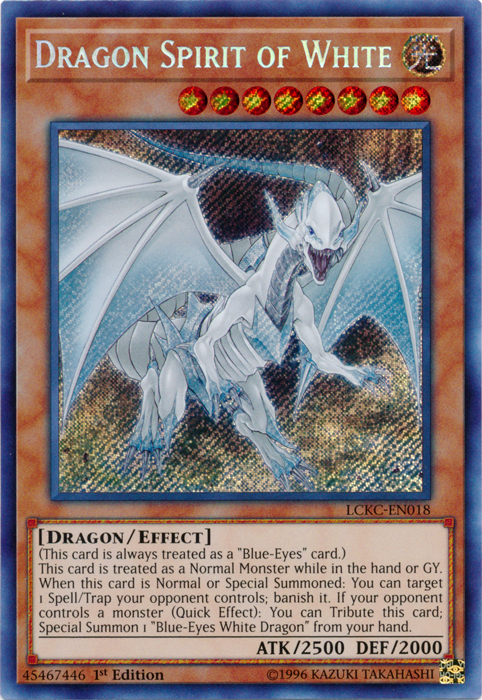 Dragon Spirit of White [LCKC-EN018] Secret Rare | Enigma On Main