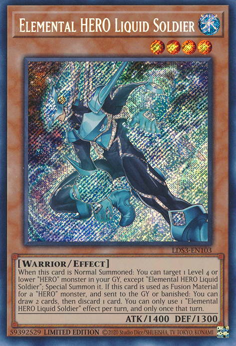 Elemental HERO Liquid Soldier [LDS3-EN103] Secret Rare | Enigma On Main