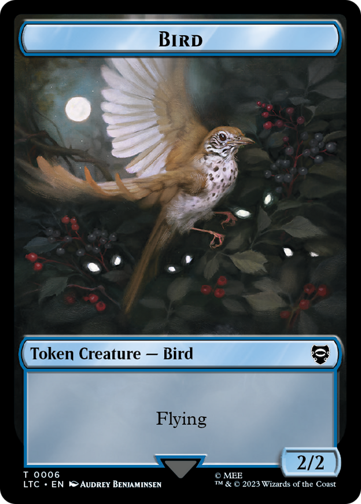 Elf Warrior // Bird Double Sided Token [The Lord of the Rings: Tales of Middle-Earth Commander Tokens] | Enigma On Main