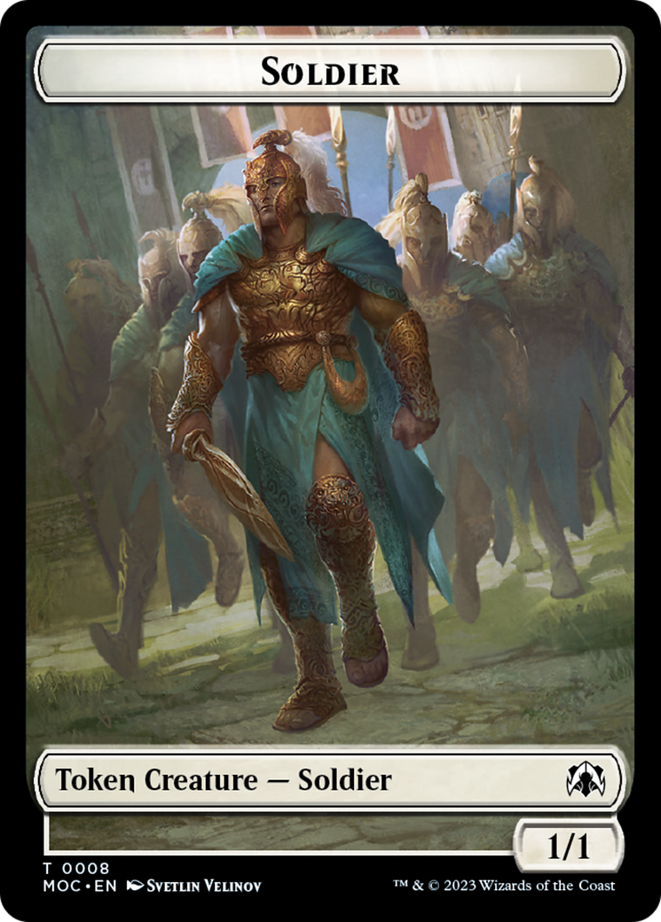 Vampire Knight // Soldier Double-Sided Token [March of the Machine Commander Tokens] | Enigma On Main