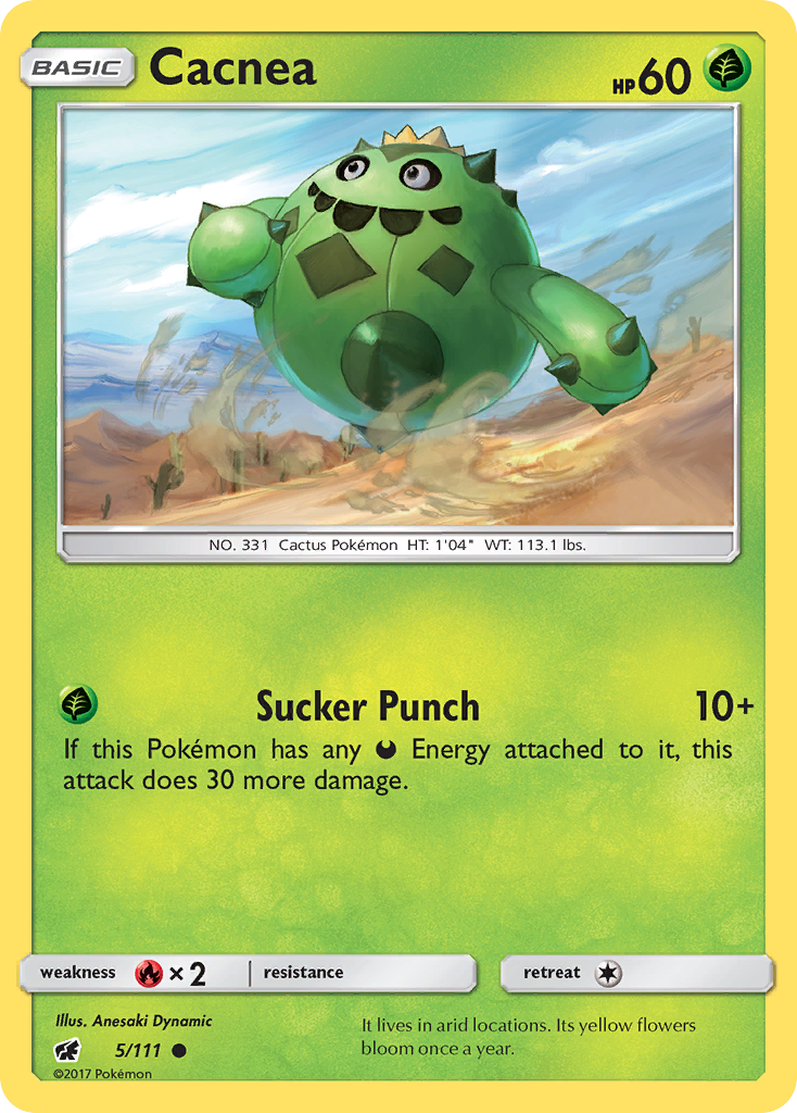 Cacnea (5/111) [Sun & Moon: Crimson Invasion] | Enigma On Main