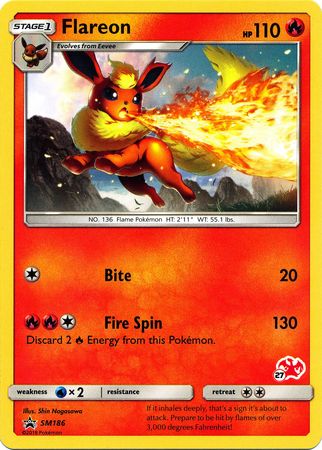 Flareon (SM186) (Charizard Stamp #27) [Battle Academy 2020] | Enigma On Main