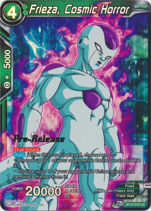 Frieza, Cosmic Horror (BT10-072) [Rise of the Unison Warrior Prerelease Promos] | Enigma On Main