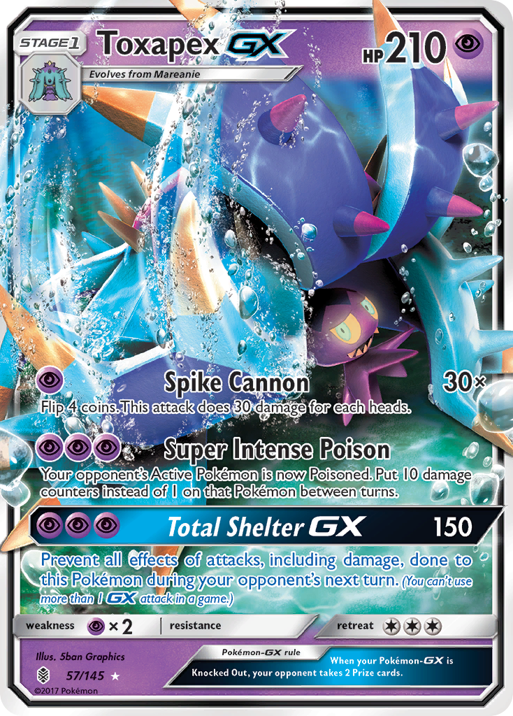 Toxapex GX (57/145) [Sun & Moon: Guardians Rising] | Enigma On Main