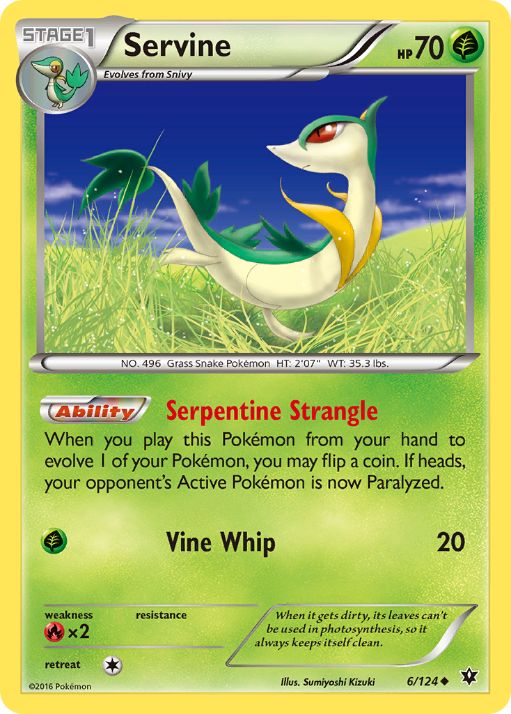 Servine (6/124) [XY: Fates Collide] | Enigma On Main