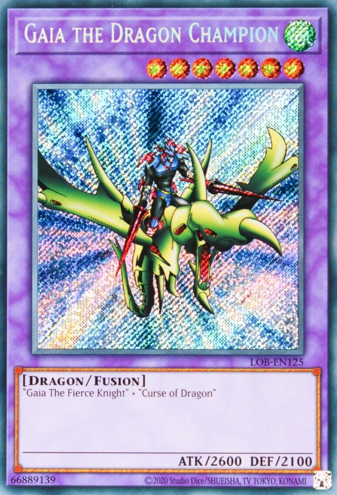 Gaia the Dragon Champion (25th Anniversary) [LOB-EN125] Secret Rare | Enigma On Main