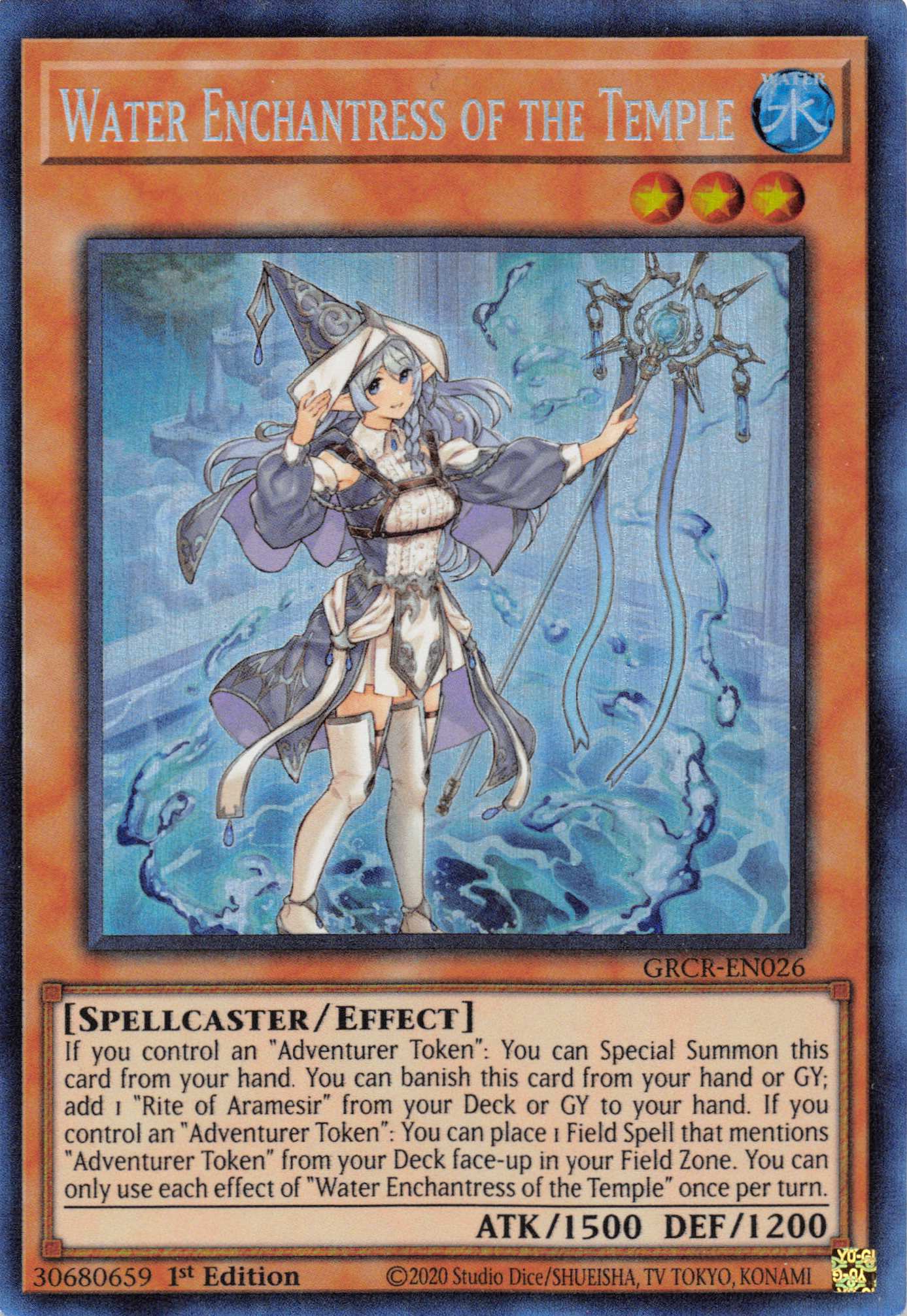 Water Enchantress of the Temple [GRCR-EN026] Collector's Rare | Enigma On Main