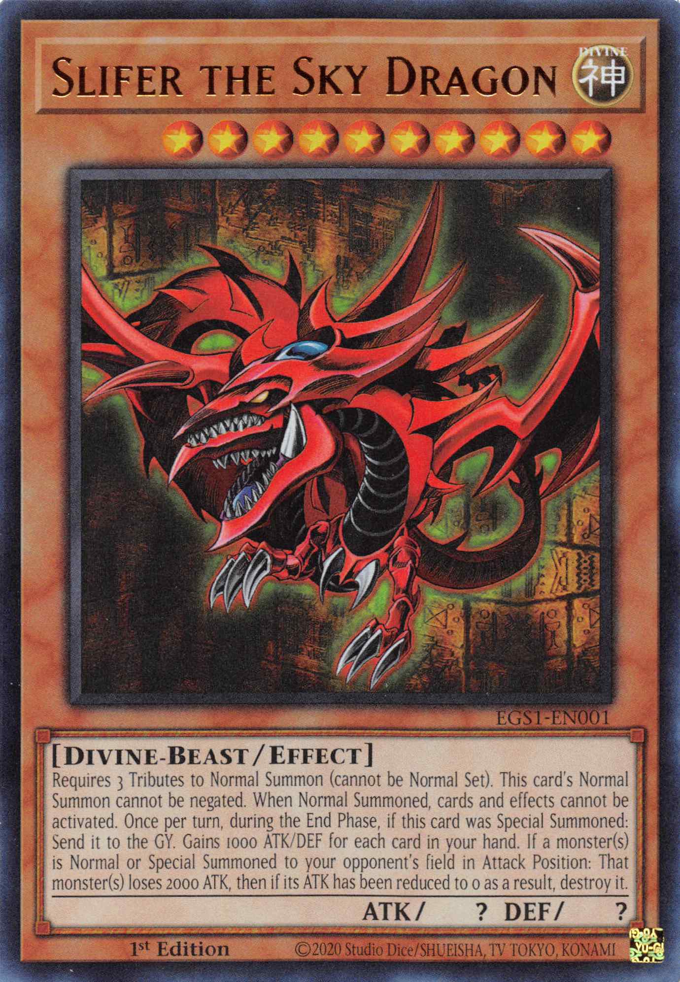 Slifer the Sky Dragon [EGS1-EN001] Ultra Rare | Enigma On Main