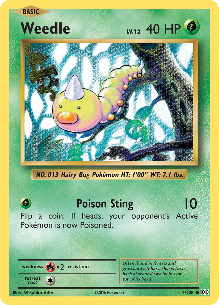 Weedle (5/108) [XY: Evolutions] | Enigma On Main