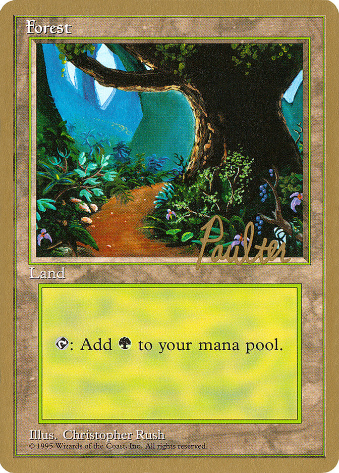 Forest (pp376) (Preston Poulter) [Pro Tour Collector Set] | Enigma On Main