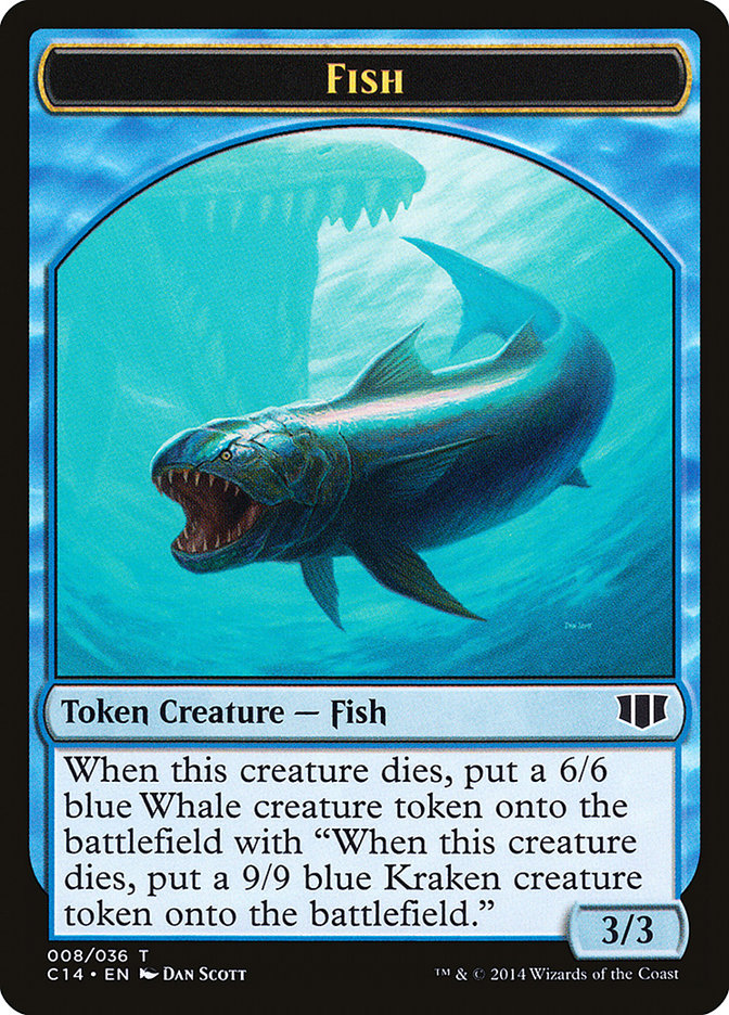 Fish // Zombie (011/036) Double-sided Token [Commander 2014 Tokens] | Enigma On Main