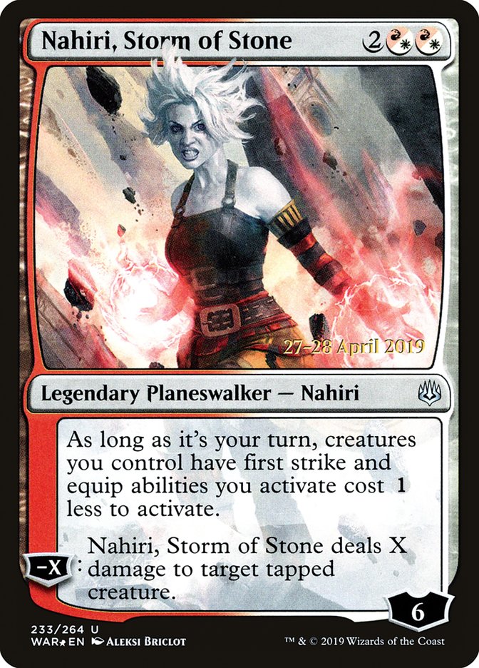 Nahiri, Storm of Stone  [War of the Spark Prerelease Promos] | Enigma On Main