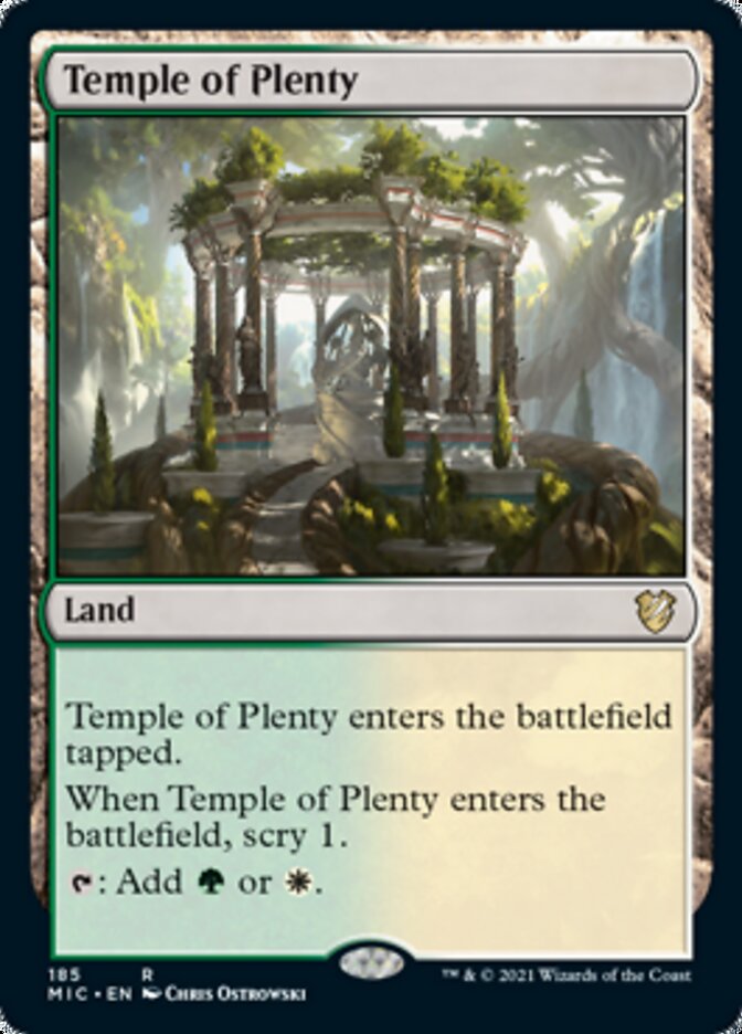 Temple of Plenty [Innistrad: Midnight Hunt Commander] | Enigma On Main