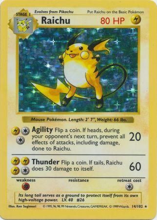 Raichu (14/102) [Base Set Shadowless Unlimited] | Enigma On Main