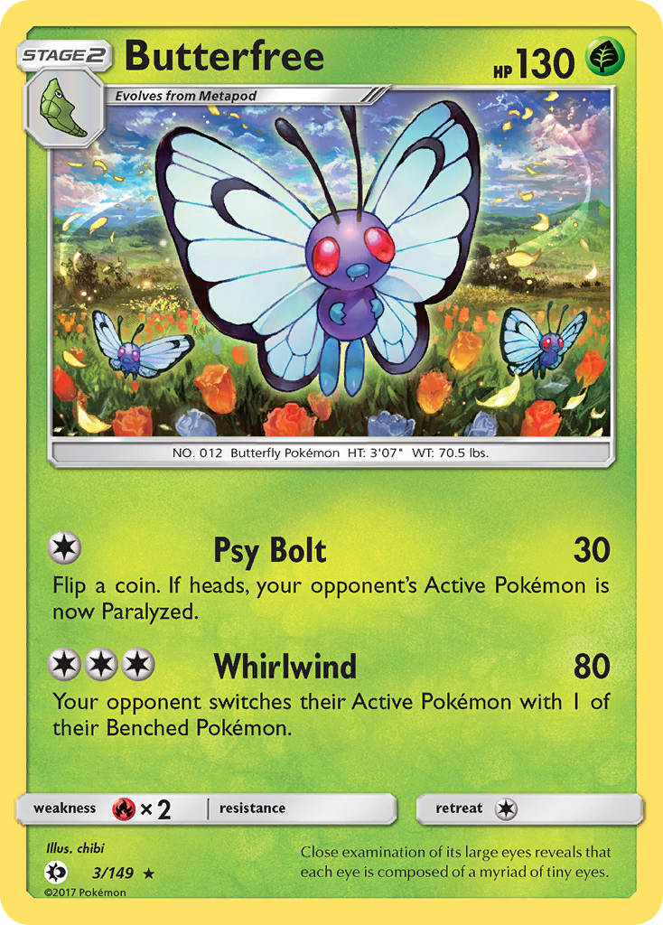 Butterfree (3/149) [Sun & Moon: Base Set] | Enigma On Main