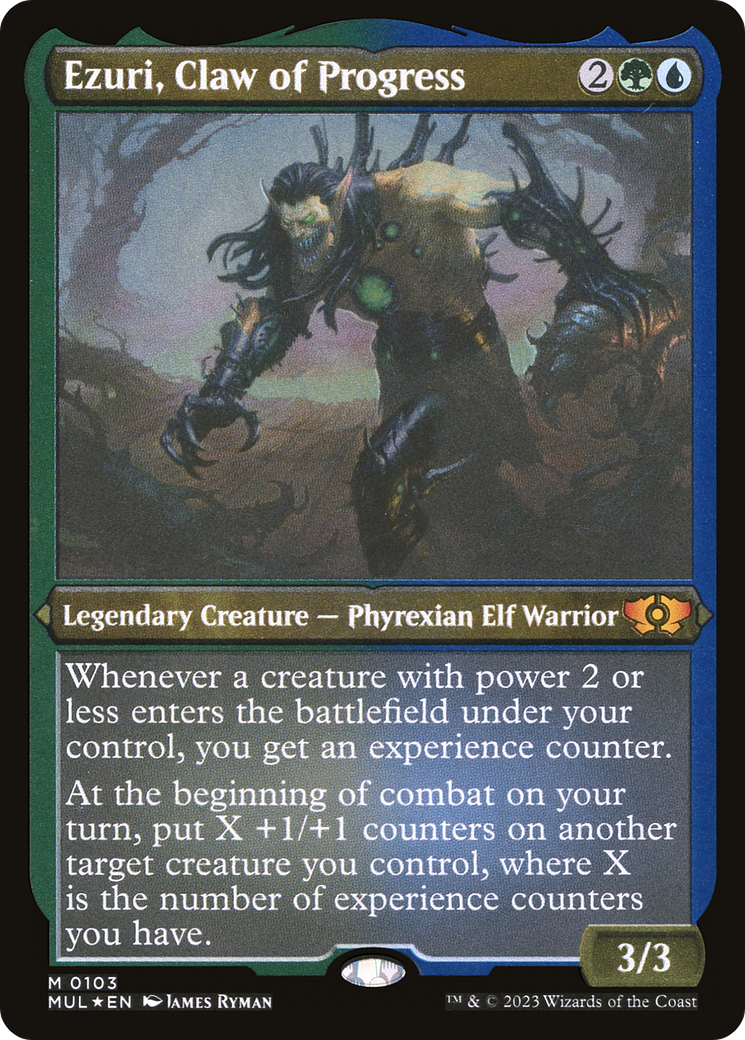 Ezuri, Claw of Progress (Foil Etched) [Multiverse Legends] | Enigma On Main