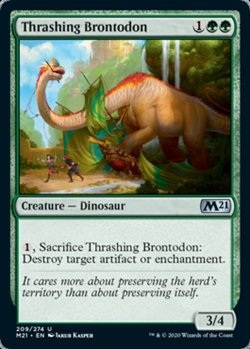 Thrashing Brontodon [Core Set 2021] | Enigma On Main