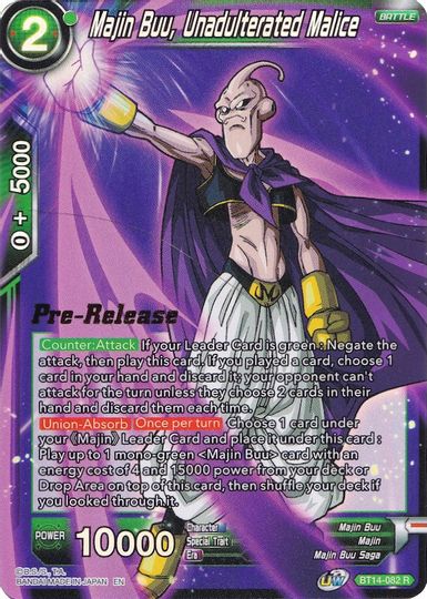 Majin Buu, Unadulterated Malice (BT14-082) [Cross Spirits Prerelease Promos] | Enigma On Main