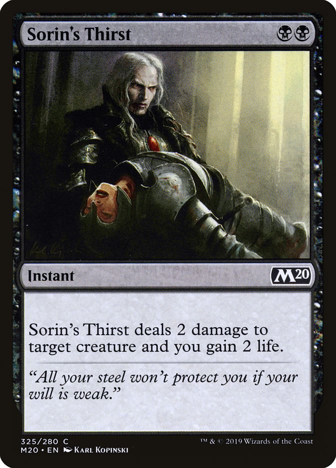 Sorin's Thirst [Core Set 2020] | Enigma On Main