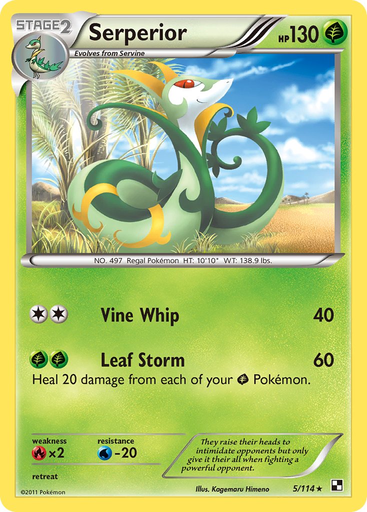 Serperior (5/114) (Cracked Ice Holo) (Theme Deck Exclusive) [Black & White: Base Set] | Enigma On Main