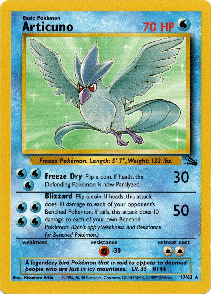 Articuno (17/62) [Fossil Unlimited] | Enigma On Main