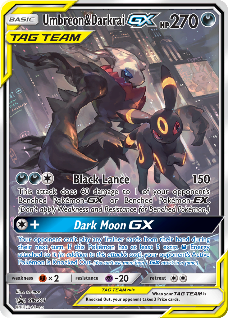 Umbreon & Darkrai GX (SM241) (Jumbo Card) [Sun & Moon: Black Star Promos] | Enigma On Main