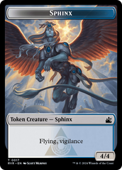 Bird // Sphinx Double-Sided Token [Ravnica Remastered Tokens] | Enigma On Main