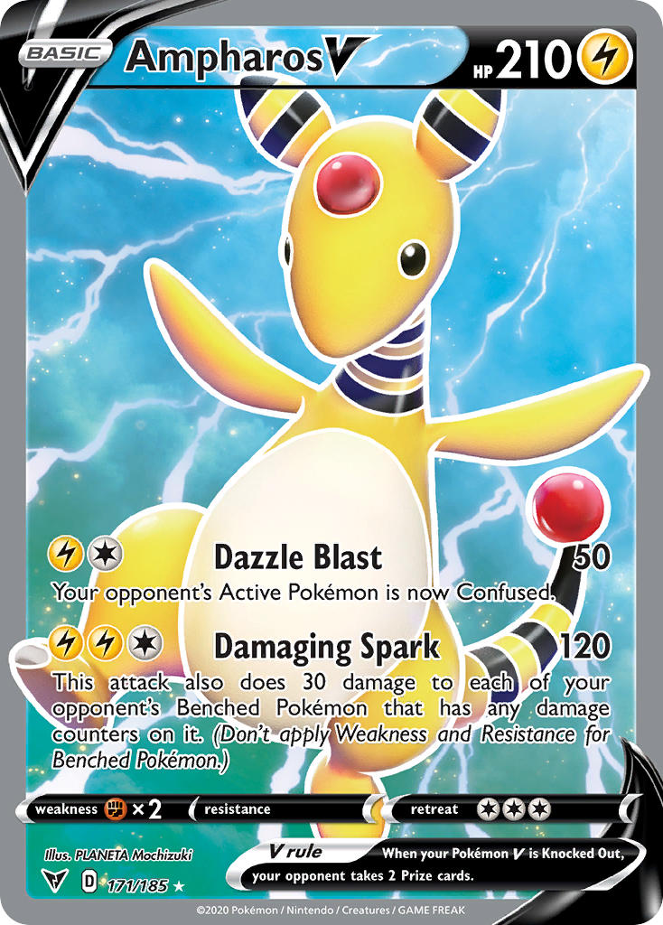 Ampharos V (171/185) [Sword & Shield: Vivid Voltage] | Enigma On Main