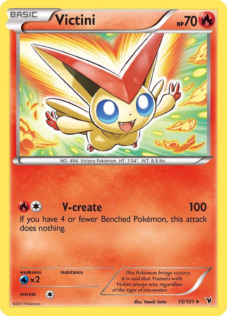 Victini (15/101) (Theme Deck Exclusive) [Black & White: Noble Victories] | Enigma On Main