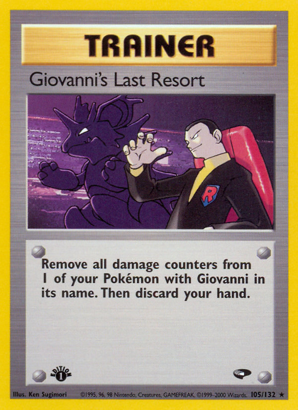 Giovanni's Last Resort (105/132) [Gym Challenge 1st Edition] | Enigma On Main