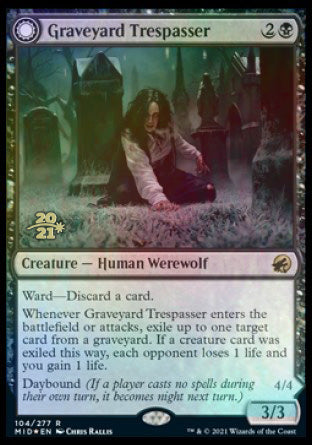 Graveyard Trespasser // Graveyard Glutton [Innistrad: Midnight Hunt Prerelease Promos] | Enigma On Main