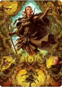 Nissa of Shadowed Boughs 2 Art Card [Zendikar Rising Art Series] | Enigma On Main