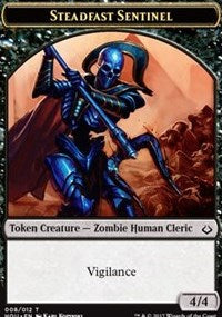 Steadfast Sentinel // Zombie Double-sided Token [Hour of Devastation Tokens] | Enigma On Main