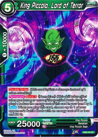 King Piccolo, Lord of Terror (Starter Deck - The Guardian of Namekians) [SD4-04] | Enigma On Main