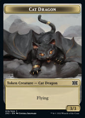 Cat Dragon // Monk Double-sided Token [Double Masters 2022 Tokens] | Enigma On Main