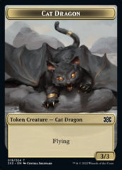 Cat Dragon // Soldier Double-sided Token [Double Masters 2022 Tokens] | Enigma On Main