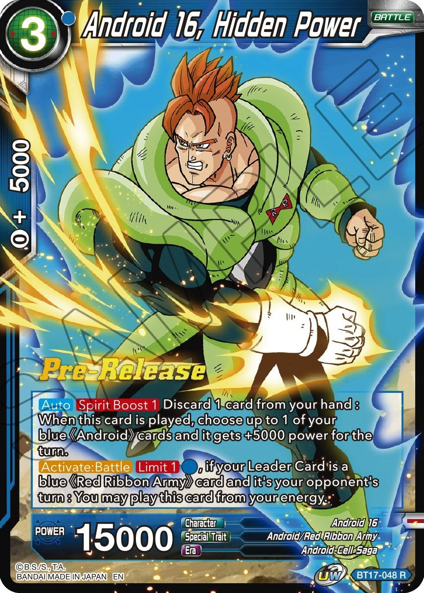 Android 16, Hidden Power (BT17-048) [Ultimate Squad Prerelease Promos] | Enigma On Main