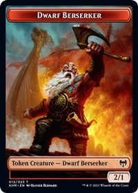 Dwarf Beserker // Bird Double-sided Token [Kaldheim Tokens] | Enigma On Main