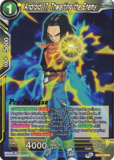 Android 17, Thwarting the Enemy (BT14-109) [Cross Spirits Prerelease Promos] | Enigma On Main