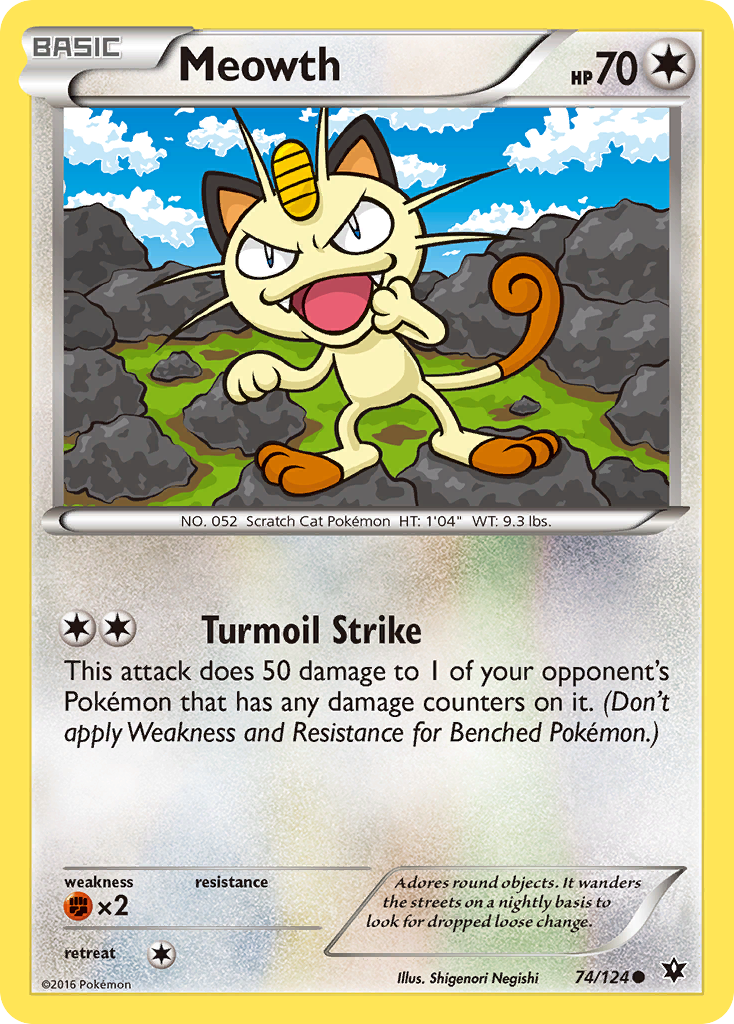 Meowth (74/124) [XY: Fates Collide] | Enigma On Main