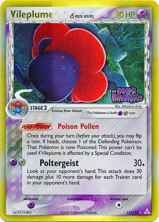 Vileplume (17/110) (Delta Species) (Stamped) [EX: Holon Phantoms] | Enigma On Main
