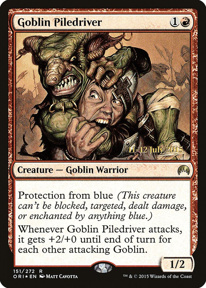 Goblin Piledriver [Magic Origins Prerelease Promos] | Enigma On Main