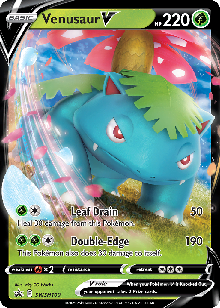 Venusaur V (SWSH100) [Sword & Shield: Black Star Promos] | Enigma On Main